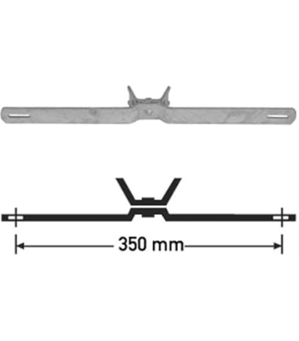 Bandschelle 70mm Lochabstand Typ B107, Stahl verzinkt, für Pfosten-60