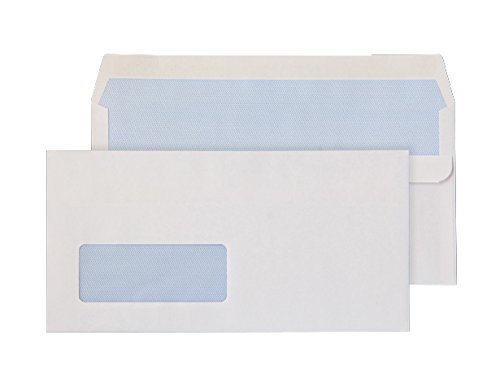 Blake Purely DL 110 × 220 mm 80 gsm Everyday Mailing Self-Adhesive Envelope - White (Pack of 1000)
