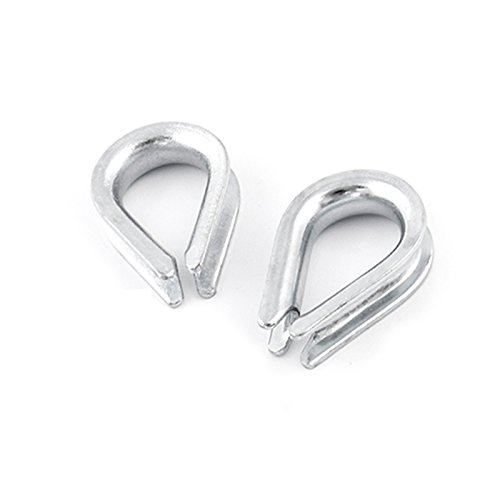 30m DRAHTSEIL SET 6mm 6×19+FC + 4 x SEILKLEMMEN 6mm DIN 741 + 2 x KAUSCHE 6mm verzinkt Stahlseil Forstseil Windenseil Seil Draht Stahl für Drahtseil Seilöse Seil mit Öse Drahtseilklemmen Drahtseil Drahtseilklemme Klemme Anschlagseil - 2