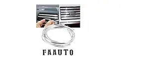 Faauto AC Car Vent beeding car chrome beeding 3 Meter for Maruti Suzuki Swift Dzire
