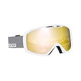 Contents: 1 salomon gafas de esquí, unisex, l40516100, aksium, lente: bronce, color: blanco/gris, revestimiento: multicapa, vlt: 13 %, categoría s3