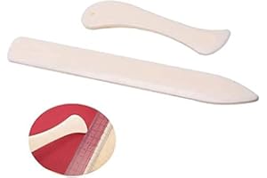 Quesuc Paper Creaser Set Bone Folder Scorer Crease Marker for Paper Crafts, Card Making, Office Supplies and Handmade Books Bookbinding, 2 Pieces