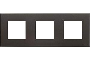 CABLEPELADO Marco compacto para 3 elemento Niessen Zenit | Marco de 3 elemento y bastidor | N2273AN | 85x227 mm | Apto para superficie y empotrar | Color Antracita | 3 Elementos