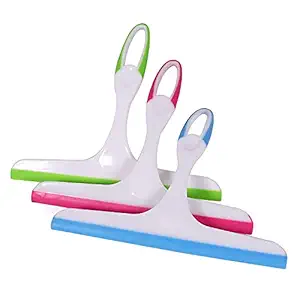 Laxmi_traders Rubber Handle Non- Slip Wiper for Cleaning Window Glass, car Windshield, Tiles, Table ( Multicolored) Pack of 3