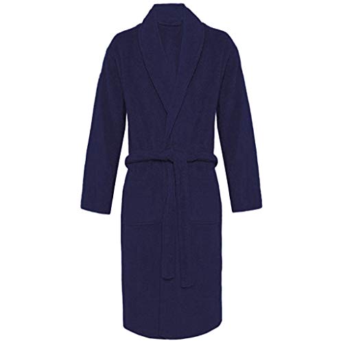 Preisvergleich Produktbild Celucke Fleece Bademantel Herren Lang Morgenmantel Flauschige Saunamantel Kuscheliger Saunatuch Hausmantel Sauna Mantel