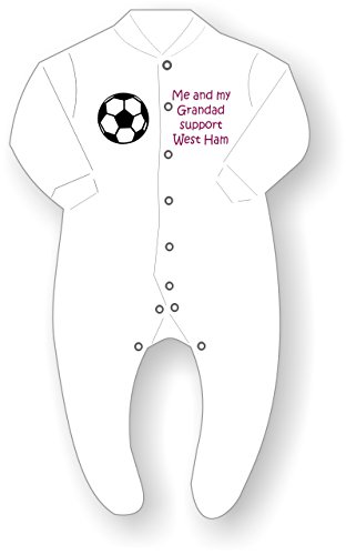 Me and My Mummy Support West Ham Football Babygrow / Sleepsuit, Size: 0-3 months