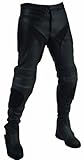 Roleff Pantalón para Moto de Cuero Racewear, Negro, 42