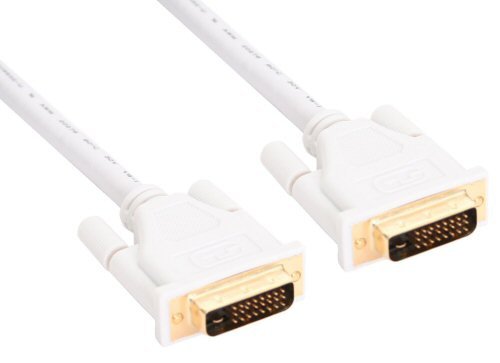 DVI-D Kabel - digital 24+1 Stecker / Stecker - Dual Link - weiß / gold - 3m
