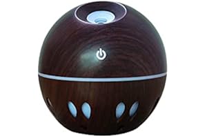 YUNYAHE Humidificateur pour chambre d'enfant 1,3 l, mini diffuseur USB, diffuseur d'huiles essentielles, humidificateur portable, aromathérapie ultra silencieux, efficace (marron, taille unique)