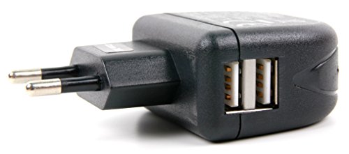 Preisvergleich Produktbild DURAGADGET 2-facher USB-Ladestecker / Reisestecker für die meißten europäischen Steckdosen zum Aufladen unterwegs Ihrer Nintendo Spielkonsole Switch