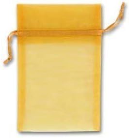 30 Gold Wedding Organza Favor Gift Bags 4x6 inch by Gift Square Organza