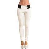 HARRYSTORE Mujeres pantalones elásticos de cintura alta Mujer pantalones...