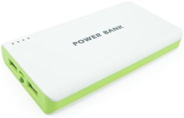 GADGETS WORLD, 20000mAh Portable Dual USB External Power Bank (GREEN)Battery Charger for all iPads, iPhone 6+,Iphone 6,Samsung Galaxy S6,Samsung Galaxy S6 edge,Samsung Galaxy Android Phone Smartphone Tablets HTC Phones,Sony Xperia Phones. (Green)