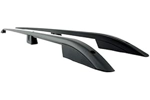 TVA Styling Transporter T5 & T6 Black Aluminium Roof Rails SWB, Easy Fit, Non Drill, Anodised OEM Finish