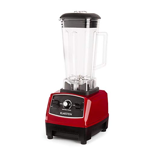 Klarstein Herakles 2G-R - Mixeur sur pied pour smoothie, Blender, 1200W, sans BPA, rouge