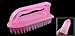 Plastic Handgrip Clothes Shoes Cleaning Scrub Brush Pink