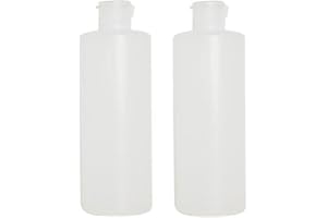 VASANA Transparente Kunststoffflaschen mit Klappdeckel, leer, nachfüllbarer Behälter für Shampoo, Körperwäsche, Soße, Gesichtsreinigung, Seifenblasen-Creme, 2 Stück