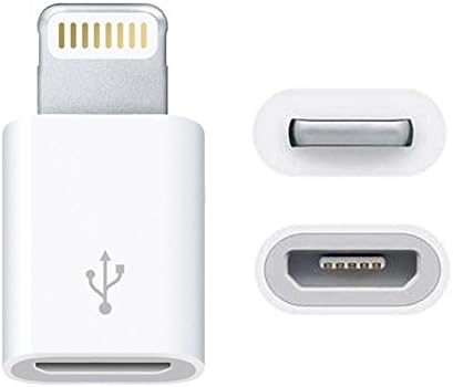 Qubbi® Apple Lightning to Micro USB Adapter White | iPad | iPod | Iphone