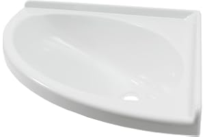 pro-Styling tvättställ, hörntvättställ, husbil, husvagn, husvagn, camping, båt, 420 x 165 mm, oval