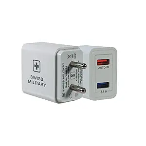 Swiss Miltary 3.4 Amp Dual Port Charger with Auto iD & Triple IC