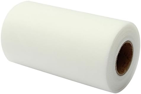 White -Tulle Roll Spool For Decoration Birthday Tutu Bridal Floral Dress Skirt Petticoat Ribbon 6" x 100 Yards (300FT) - By Wedding Decor UK