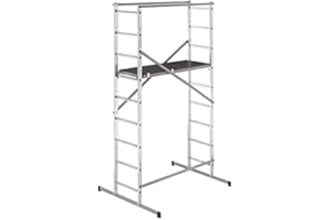 Echafaudage pour escalier intérieur et extérieur 1,7m/3,7m en Aluminium Hailo HobbyStep H4