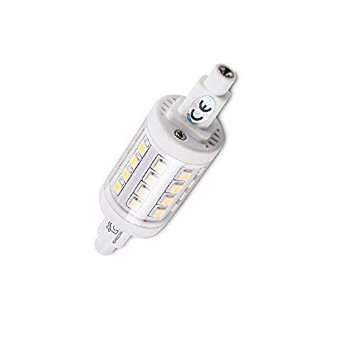 BRIGHTINWD R7S LED 78mm 5W Dimmable 220V 450-500 LM Blanco frío 6000K LED R7S Bulbos 3 años de garantía (Blanco frío, Un paquete)