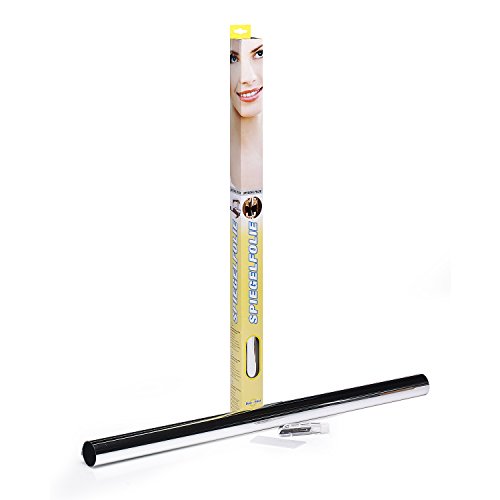 Spiegelfolie, selbstklebende, spiegelnde Bastel- und Klebefolie, silber, 220x75cm - 3