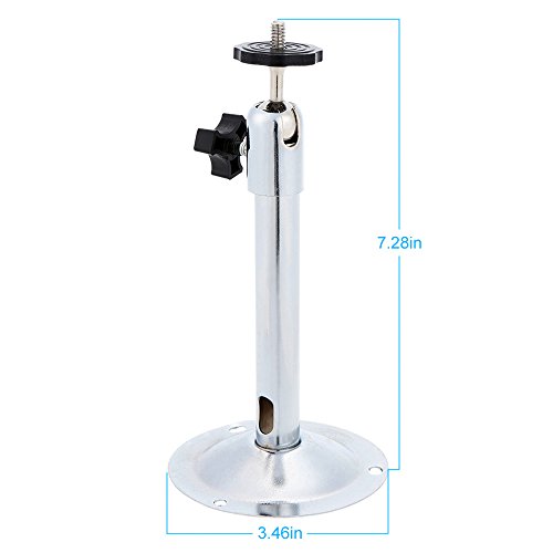 KKmoon 18CM Edelstahl Wand Decke Mount CCTV Halterung mit einstellbaren Winkeln für Surveillance IP-Kamera DVR Sicherheitssystem - 3