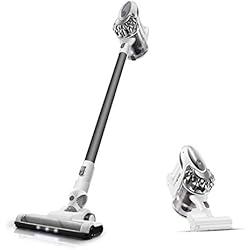 Aspirateur Balai Sans Fil Sans Sac, P80 Pro, Aspirateur Balai Avec Aspiration Puissante 20KPa, Concept 4-en-1, Rechargeable, Pour Poils d'Animaux, Parquet et Moquettes, 180W (Gris)