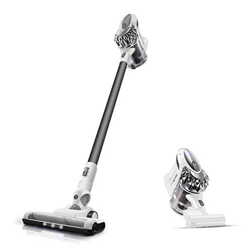 Aspirateur Balai Sans Fil Sans Sac, P80 Pro, Aspirateur Balai Avec Aspiration Puissante 20KPa, Concept 4-en-1, Rechargeable, Pour Poils d'Animaux, Parquet et Moquettes, 180W (Gris)