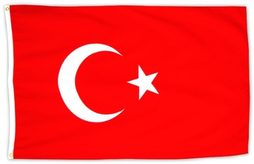 MM Türkey Flagge/Fahne, wetterfest, mehrfarbig, 150 x 90 x 1 cm, 16281