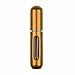 EASY REFILL TRAVEL PERFUME AFTERSHAVE / PERFUME ATOMIZER SPRAY 5ML BOTTLE (GOLD-UPLOAD BACK IMAGE)