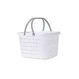 bpa libre. cómodo agarre maneja para llevar fácil cesto de la ropa de plástico con asas de altura cesta, lavadero plástico plegable