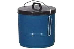 ALUMINIUM ET PLASTIQ Poubelle Couvercle inséparable 16 L, Bleu