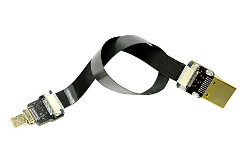 Neue schwarze FPV HDMI Kabel Micro Schnittstelle zu Standard-Schnittstelle für GH4 GOPRO BMPCC A5000 A6000 A7R A7S A6300 A6500 DJI 20CM Gerade - 3