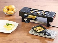 Rosenstein & Söhne Raclette für 2 mit Grillaufsatz & heißem Stein, 350 Watt - 9