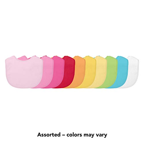 Green Sprouts - Juego de baberos impermeables y absorbentes (3 - 12 meses, Pack de 10)