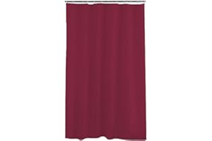 Acomoda Textil – Cortina de Ducha Impermeable para Baño 180x180 cm. Cortina para Bañera Resistente al Moho y Agua en Colores Lisos. (1 Unidad, Granate)