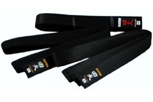 Kaiten Satin Schwarzgurt, extra breit 4,5cm, Karategürtel schwarz, Karategurt, Karate-Gürtel