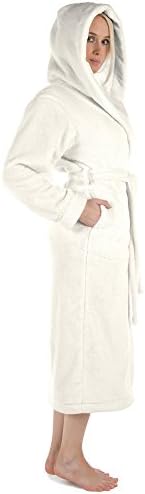 Chic Bath Robe for Women and Men Various Colors, Size XS – XXXL, Soft Sherpa Fleece with Hood/wadenlanger Comfortable Cut/Celin ATEX SERIES Samos