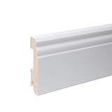 rodapie blanco lacado 10 cm Madera auténtica casquillo barra