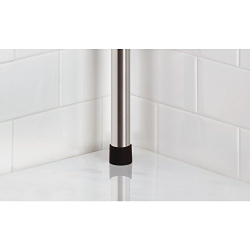 InterDesign Rain Teleskop Duschregal | mit Handtuchhalter und Haken | hochwertige Duschablage ohne Bohren | vierfacher Duschkorb für mehr Stauraum | Edelstahl & Kunststoff - 5