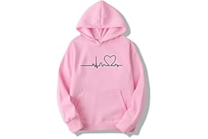 Zilosconcy Sudaderas Mujer con Capucha Suelto Talla Grande Tops Deportivos Chaqueta Suéter Mode Hoodie Casual Estampada Manga Larga Otoño Invierno Pullover Tops