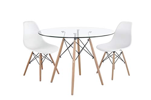 Woopi Conjunto formado por Mesa de Cocina Helsinki + 2 sillas Tower