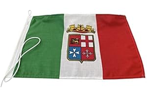 Ns Produzione Bandiere Bandiera Marina Militare Vari Formati e Tessuti (Stamina Nautica 220gr.mq, 20x30)