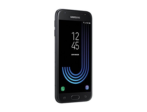 Samsung Galaxy J3 (2017) Smartphone, Nero, 16 GB Espandibili, Dual SIM [Versione Italiana]
