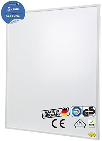 Brudek Infrared heating 300 watt with UK plug &amp; thermostat | 5 years producer warranty | for your kitchen | Energy efficiency &amp; economical electric heating panel | Wall or Ceiling mounting possible | Electric heating Made in Germany | IMPERIAL-Series