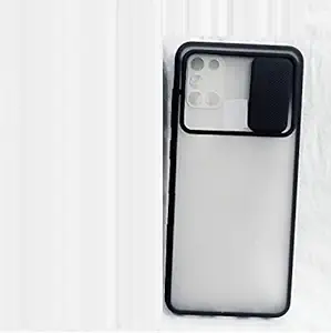 Mobile Camera Case for Oneplus 8T, |Slide Camera Lens Protection |Matte Transparent Soft Silicone Back Cover |Anti-Scratch Camera Lens Protector Slide Camera Cover forOneplus 8T{Black}