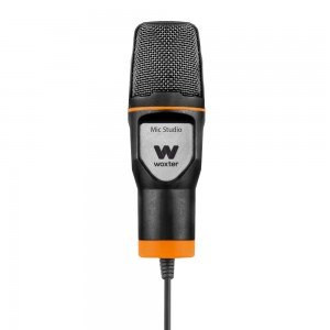 Woxter Mic Studio - Micrófono de condensación (filtro pop killer, trípode incluido, conexión 3.5mm, compatible con Youtube, Skype, Twitch) color negro